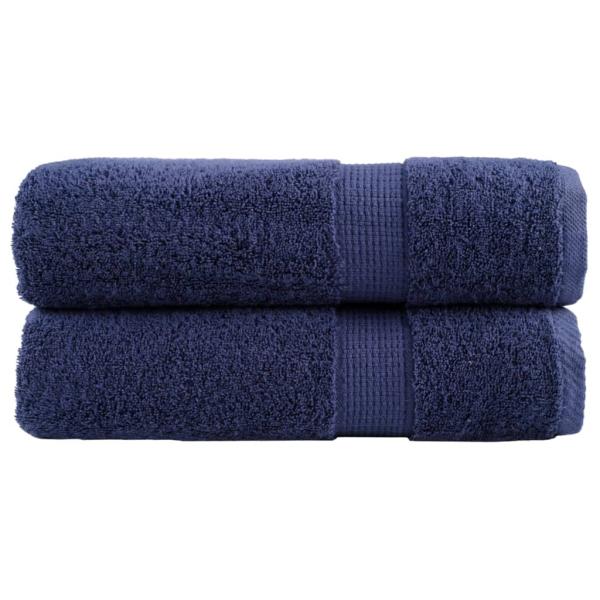 ARDEBO.de - Premium-Handtücher SOLUND 2 Stk. Marineblau 50x100 cm 600 g/m²