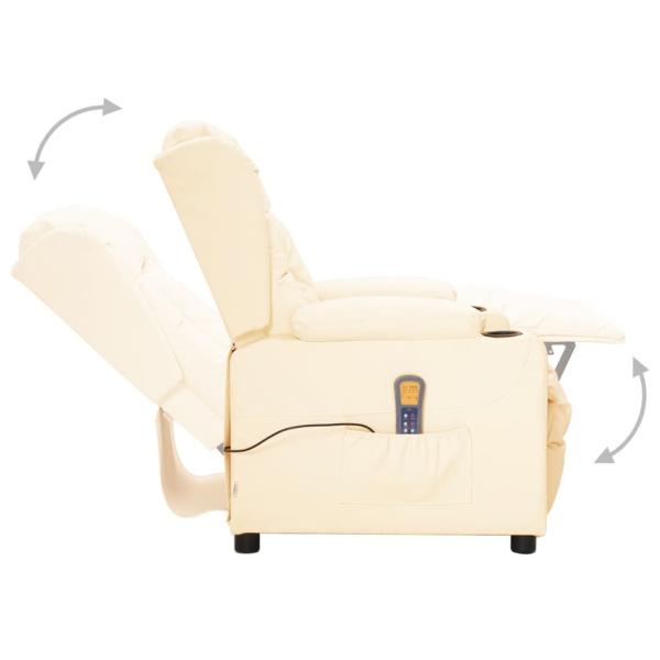 Massagesessel Creme Kunstleder