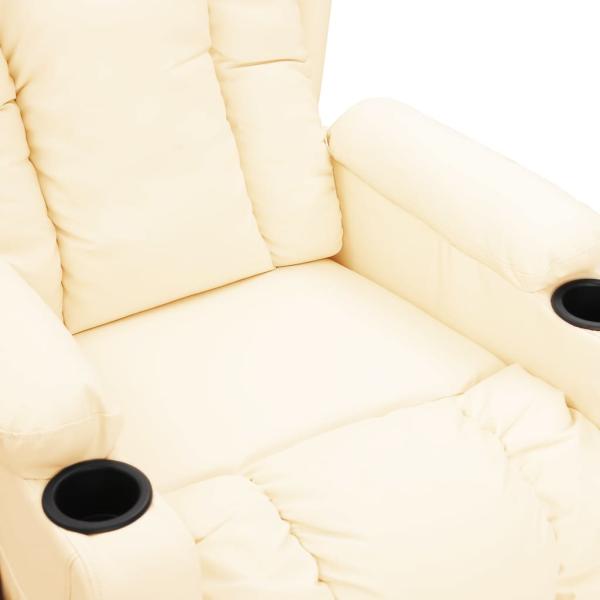 Massagesessel Creme Kunstleder