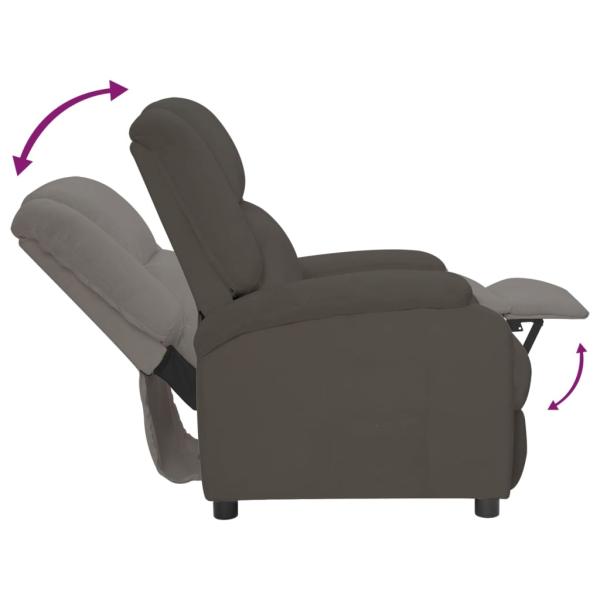 Relaxsessel Dunkelgrau Samt