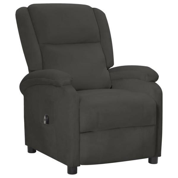 Relaxsessel Elektrisch Dunkelgrau Samt