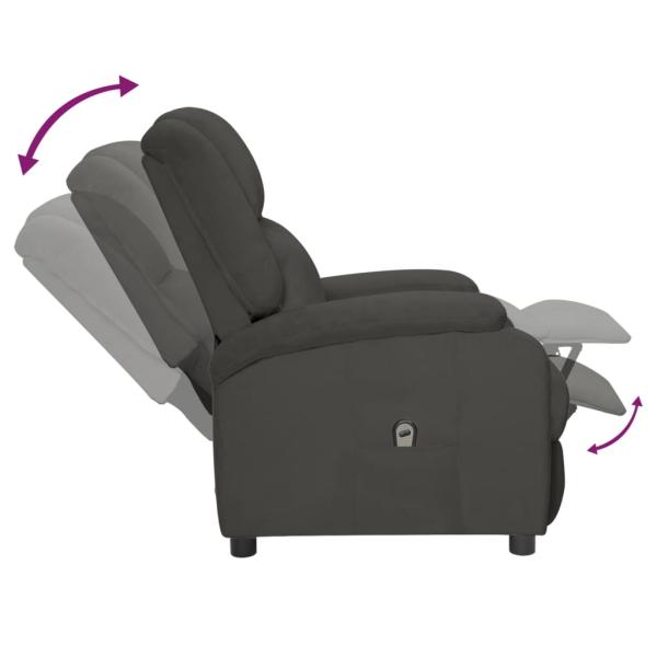 Relaxsessel Elektrisch Dunkelgrau Samt
