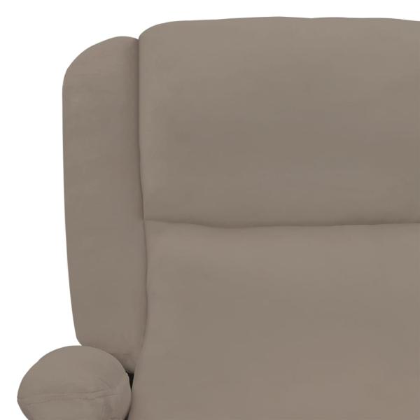 Massagesessel Elektrisch Hellgrau Samt