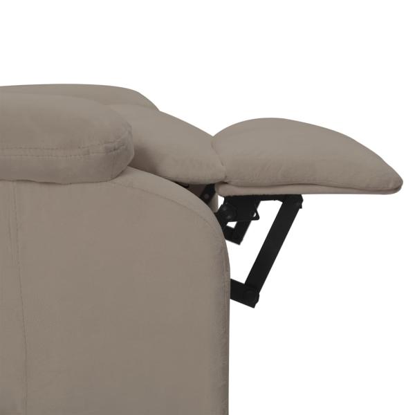 Massagesessel Elektrisch Hellgrau Samt