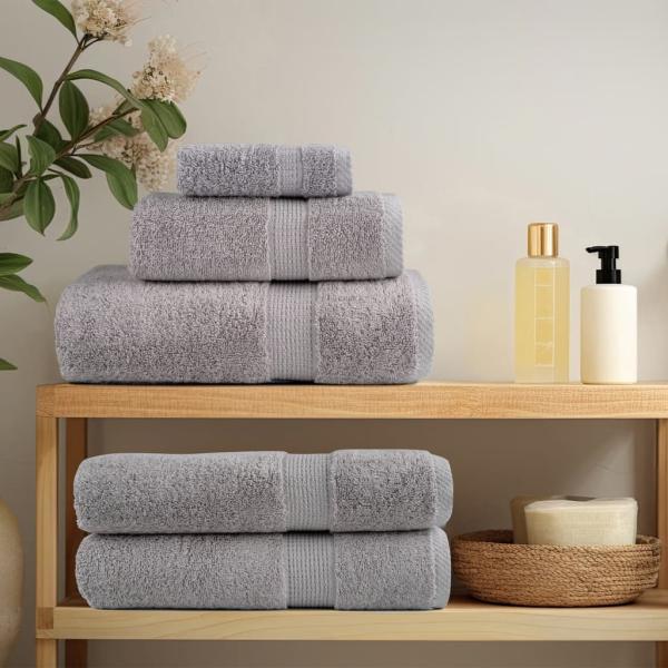 Premium-Gästetücher SOLUND 4 Stk. Grau 30x50 cm 600 g/m²
