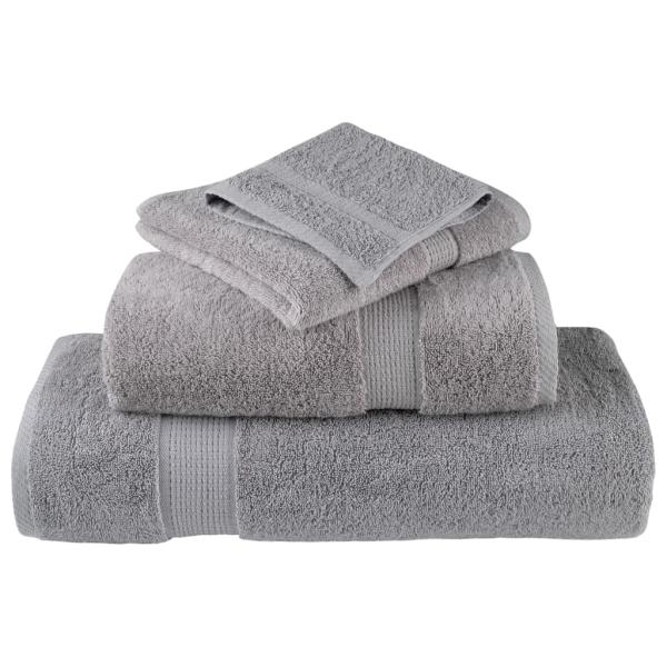 Premium-Gästetücher SOLUND 4 Stk. Grau 30x50 cm 600 g/m²