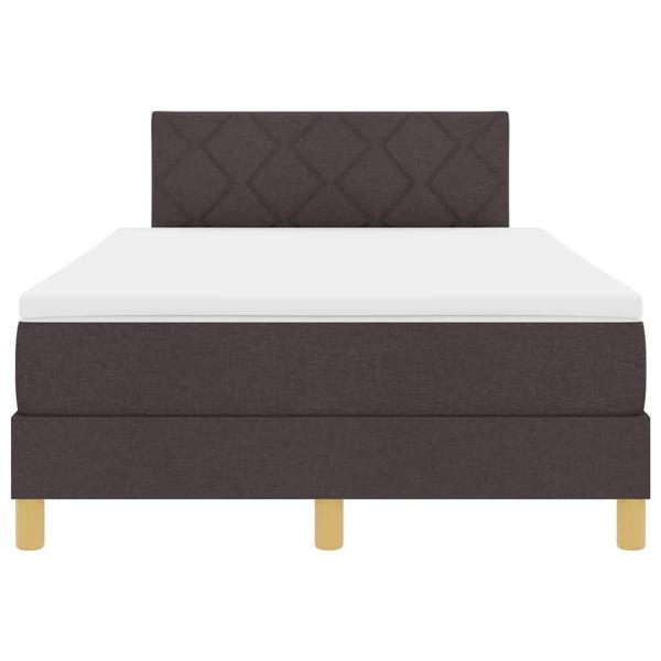 Boxspringbett mit Matratze Dunkelbraun 120x200 cm Stoff