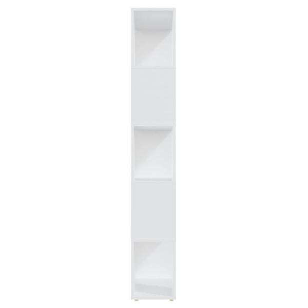 Bücherregal Raumteiler Weiß 60x24x155 Holzwerkstoff