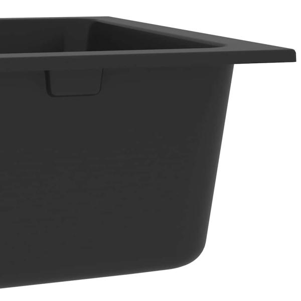 Spülbecken Schwarz 760x480x184 mm Granit