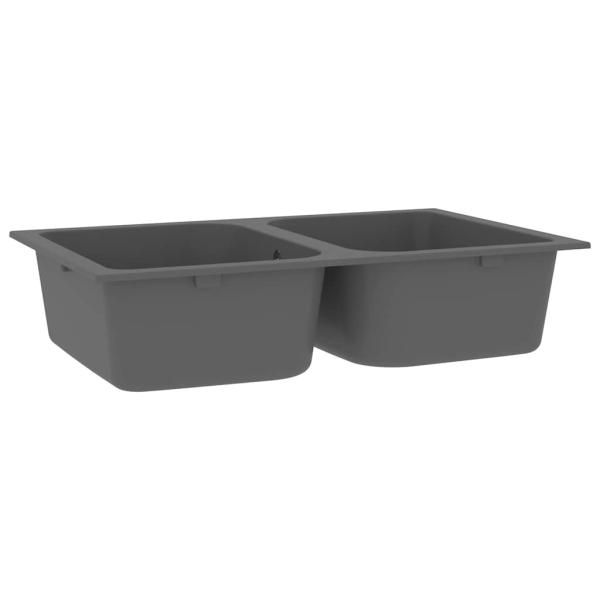 Küchenspüle Grau 760x480x184 mm Granit