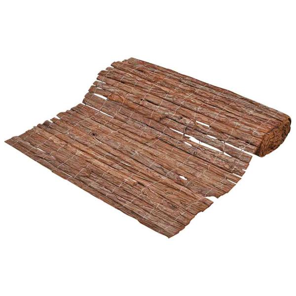 Zaunpaneel Braun Holz 600 x 100 cm Langlebig Außenzaun