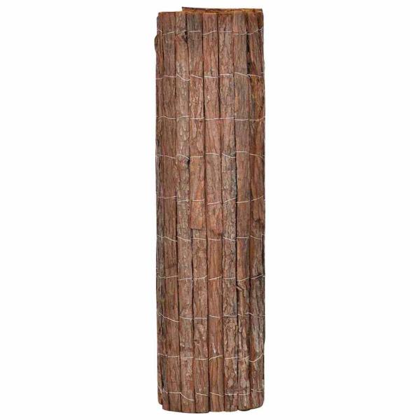Zaunpaneel Braun Holz 600 x 100 cm Langlebig Außenzaun