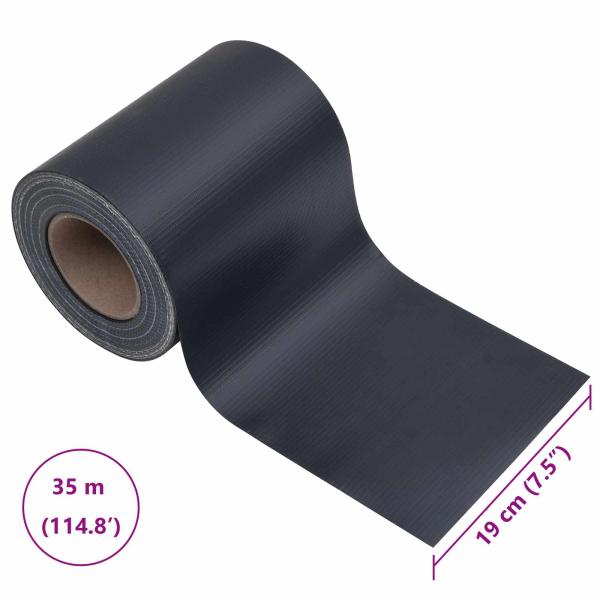 Garten Sichtschutzbildschirme 2 pcs Dunkelgrau 35 x 0.19 m PVC