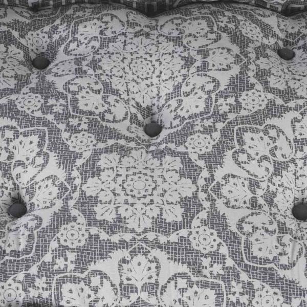 4-Sitzer Modularer Pouf Sofa Umwandelbar in Hellgrau