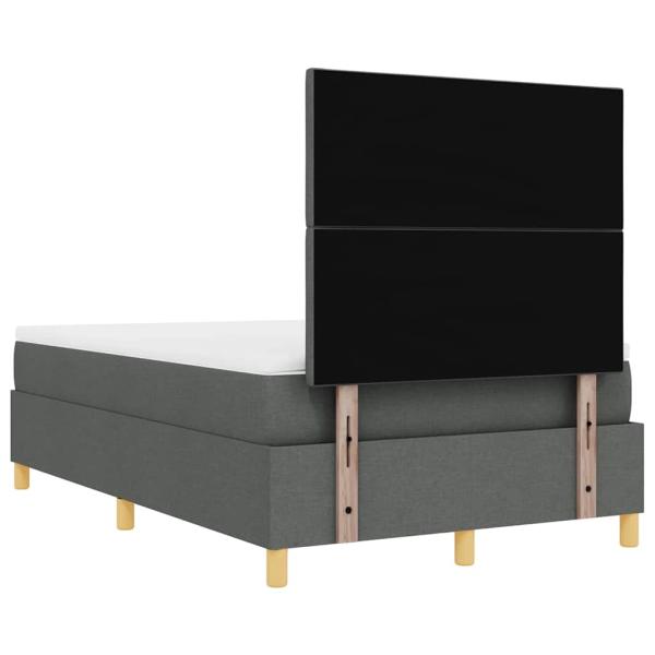 Boxspringbett mit Matratze & Bank Dunkelgrau 120x190 cm Stoff