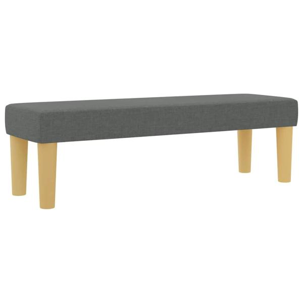 Boxspringbett mit Matratze & Bank Dunkelgrau 120x190 cm Stoff