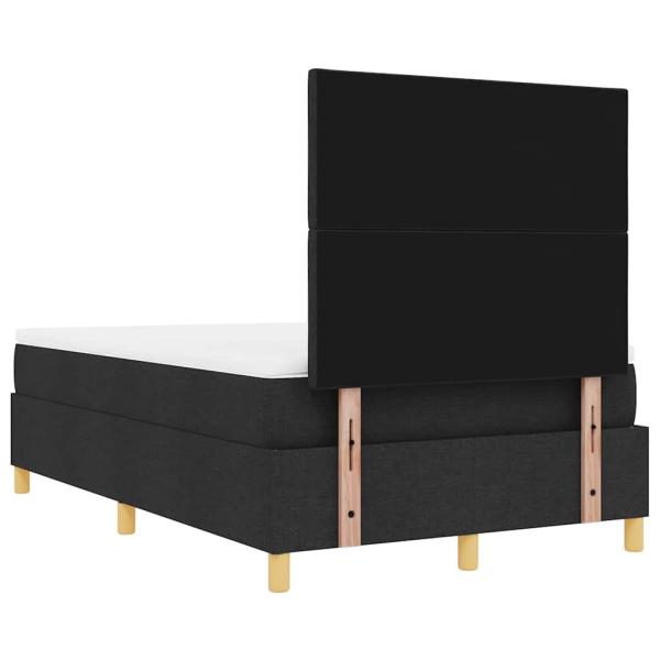 Boxspringbett mit Matratze und Bank Schwarz 120x190 cm Stoff