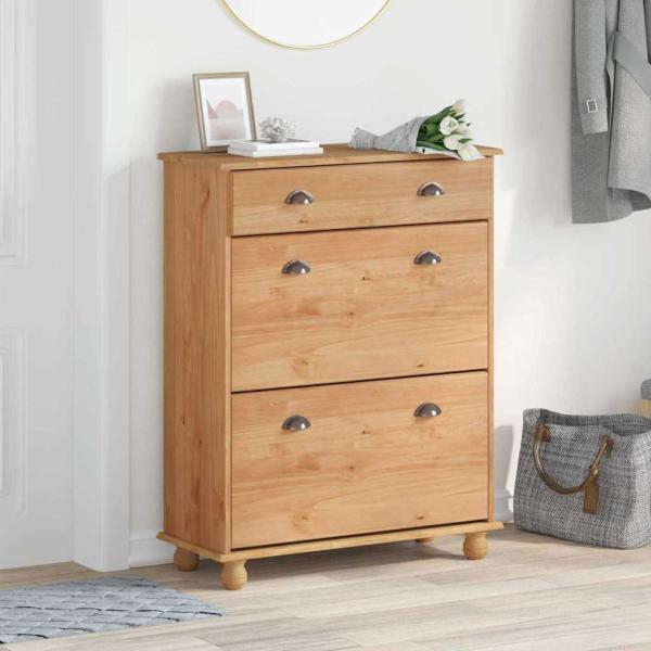 ARDEBO.de - Schuhregale und -organisationen Braun Massivholz Kiefer Mittel