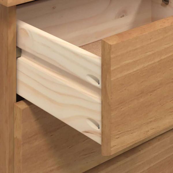 Schreibtisch 'ASKIM' mit Schubladen 95x40x75 cm Massivholz Kiefer