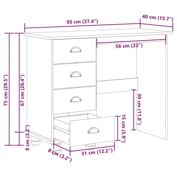 Schreibtische Weiß Holz, MDF Mittel Schreibtisch Rechteckig