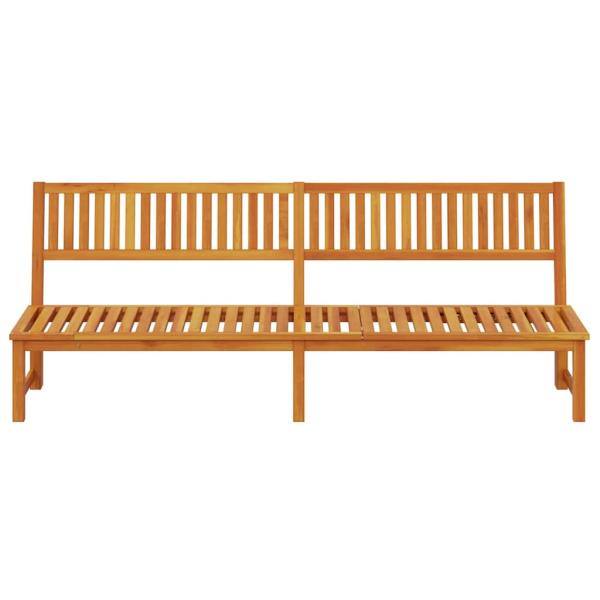 Sonnenliege Braun Akazienholz Einheitsgröße