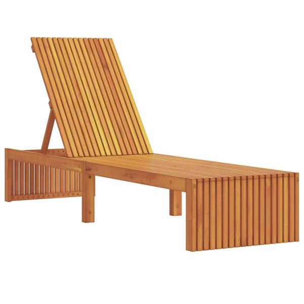 Faltbare Sonnenliege Naturholz Massivholz Standard