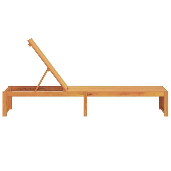 Faltbare Sonnenliege Naturholz Massivholz Standard