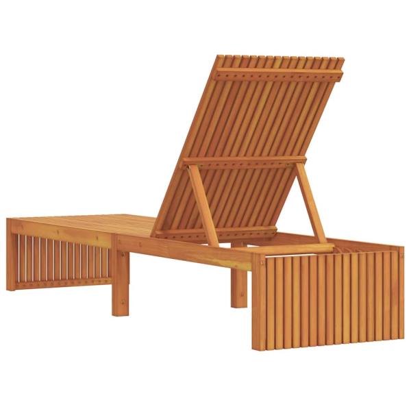 Faltbare Sonnenliege Naturholz Massivholz Standard