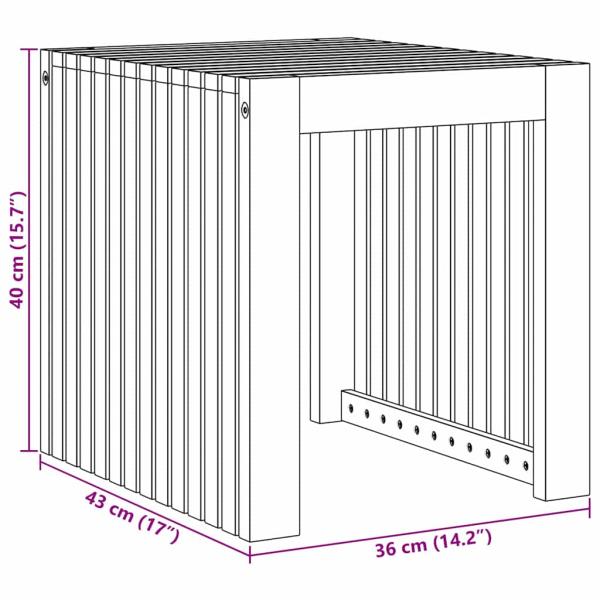 Garten Beistelltisch 43x36x40 cm Massivholz Teak