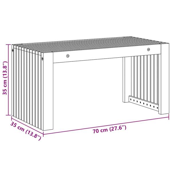 Couchtisch 70x35x35 cm Massivholz Akazie