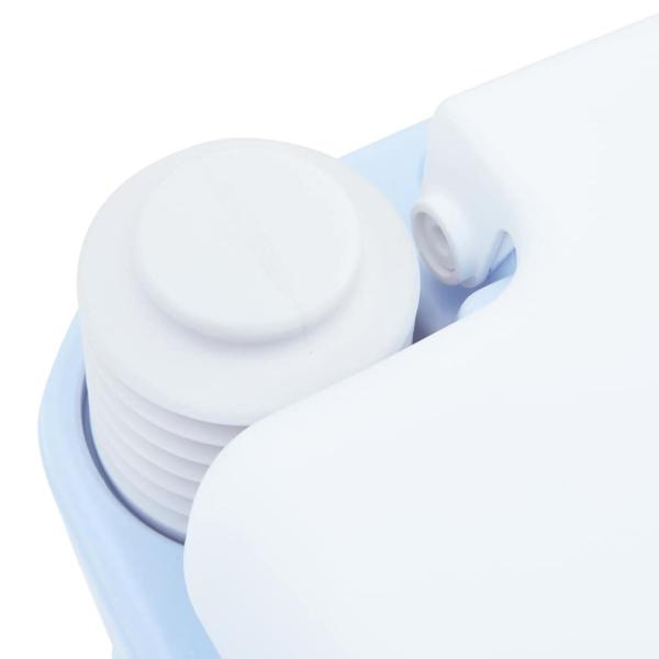 Portable Toilette Blau & Weiß aus Kunststoff 20 L