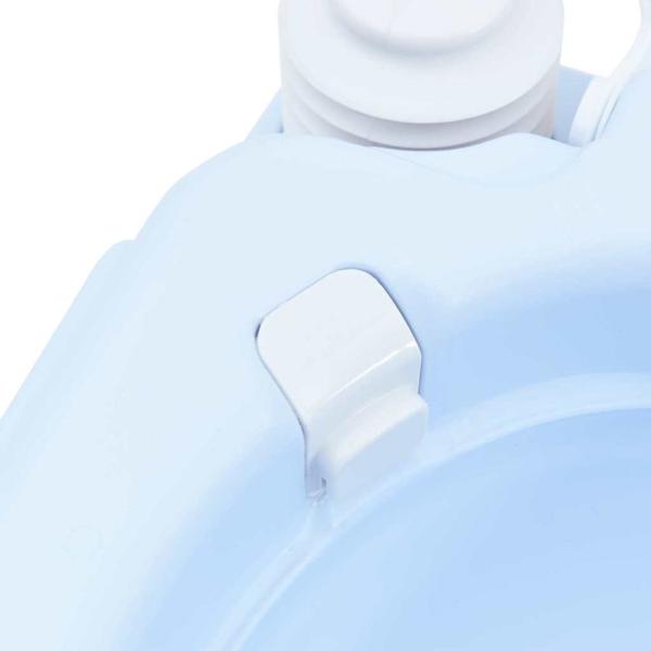 Portable Toilette Blau & Weiß aus Kunststoff 20 L