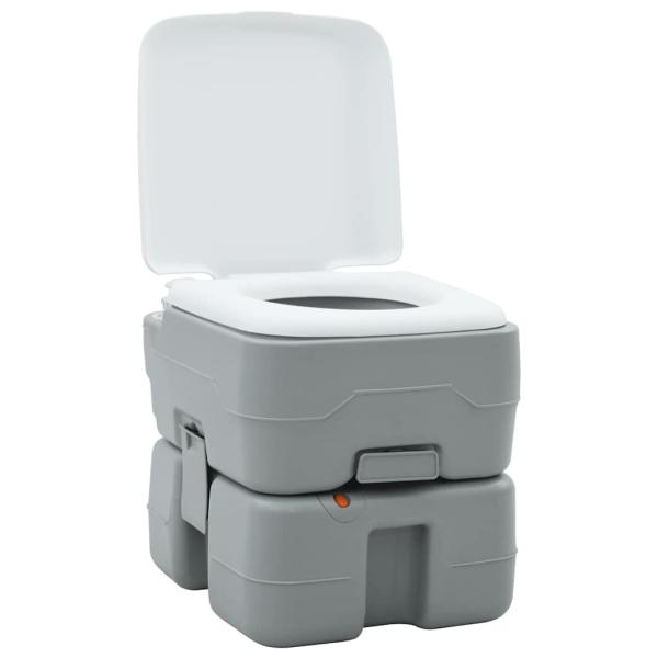 Campingtoilette Tragbar Grau 10L Frischwasser 20L Abwassertank