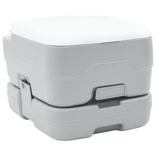 ARDEBO.de - Tragbare Camping-Toilette Grau mit 10L Frischwassertank und 10L Abwassertank