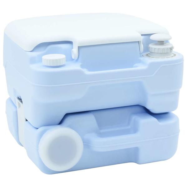 Tragbare Camping-Toilette Blau, 10L Frischwasser, 10L Abwassertank