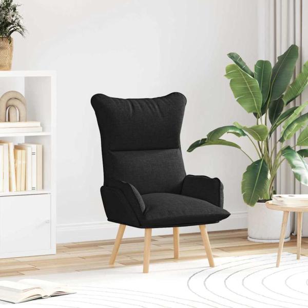 ARDEBO.de - Entspannungsstuhl Schwarzer Stoff