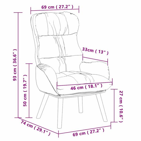 Entspannungsstuhl Schwarz Kunstleder