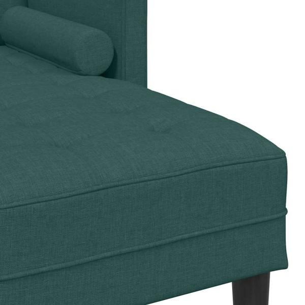 3-Sitzer Sofa L-Form Dunkelgrün 160 cm Stoff