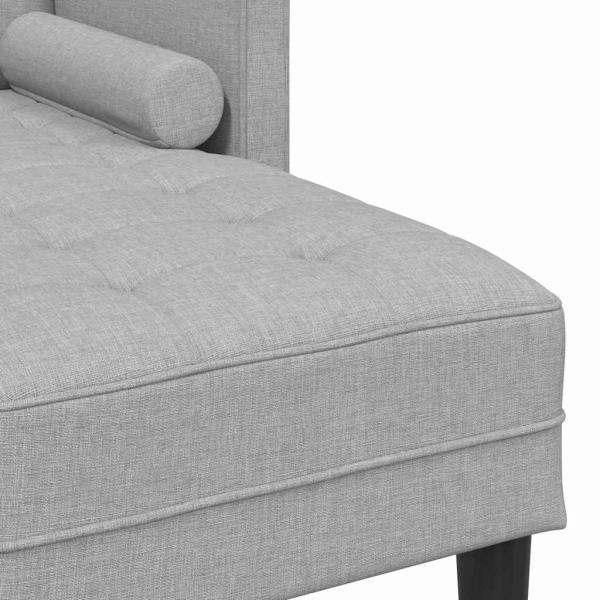 3-Sitzer L-förmiges Sofa Wolken Grau 160 cm Stoff