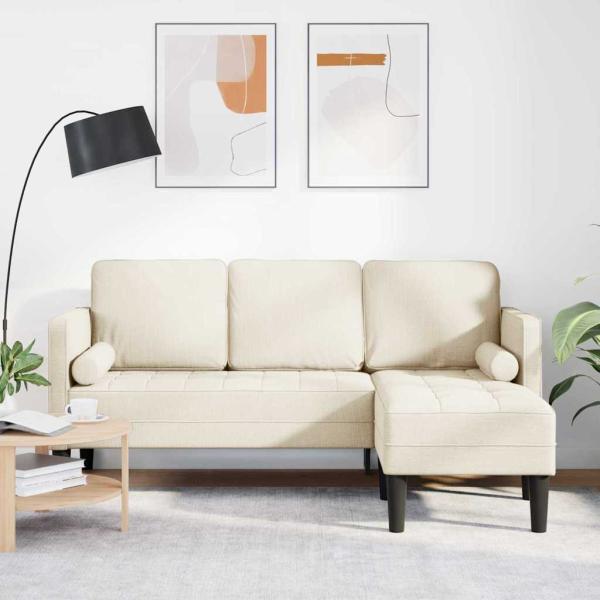 ARDEBO.de - 3-Sitzer L-förmiges Sofa Leinen 160 cm