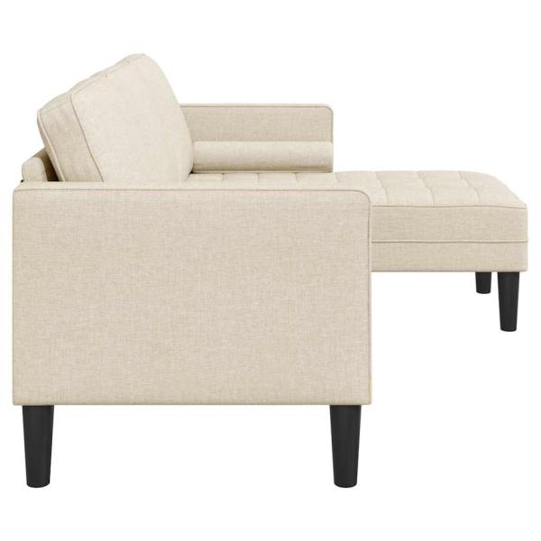 3-Sitzer L-förmiges Sofa Leinen 160 cm