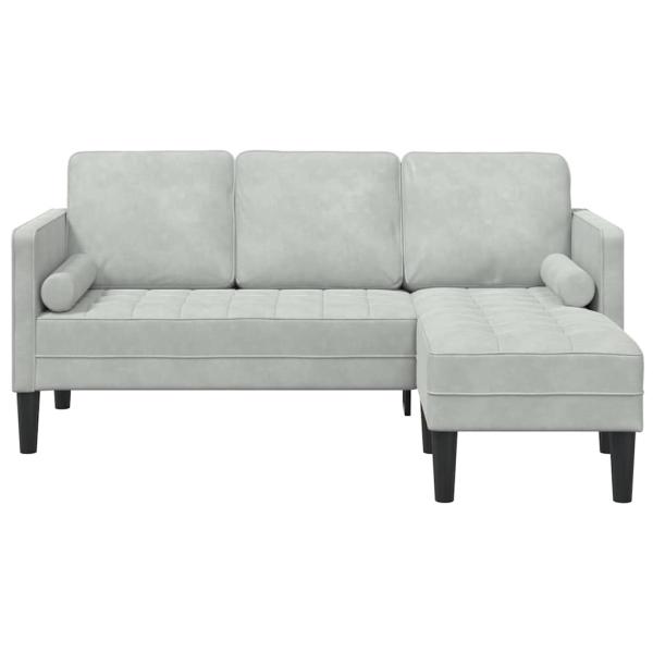 Helles Grau Polyester Mittel Platz für Viele Sofa Rechteckig