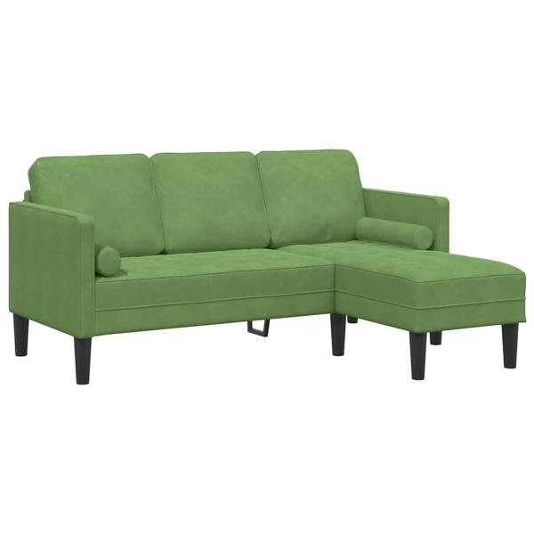 Hellgrün Polyester, Holz Groß Platz für viele Ecksofa Modern