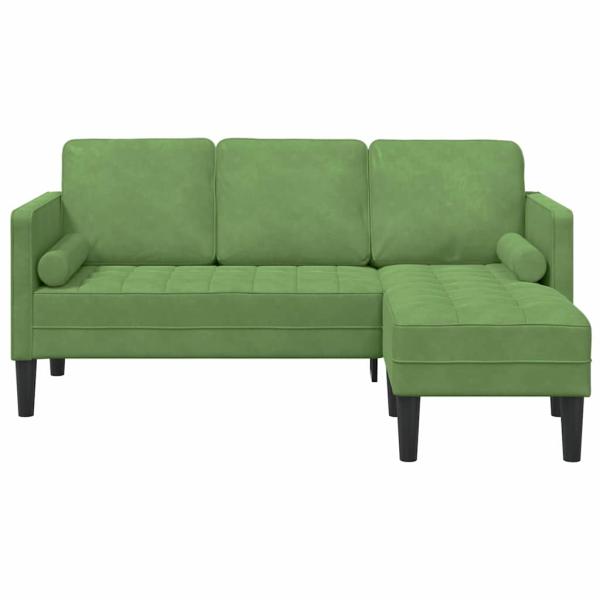 Hellgrün Polyester, Holz Groß Platz für viele Ecksofa Modern