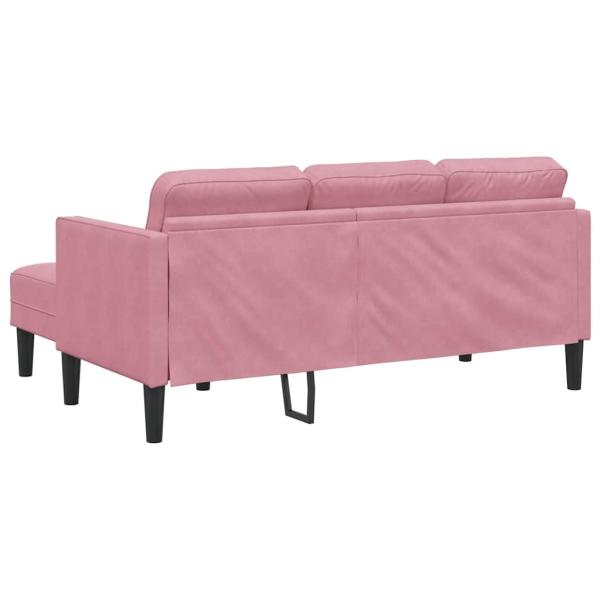 Staubiges Rosa Polyesterstoff mit Schaumstoff und Holzbeinen Groß