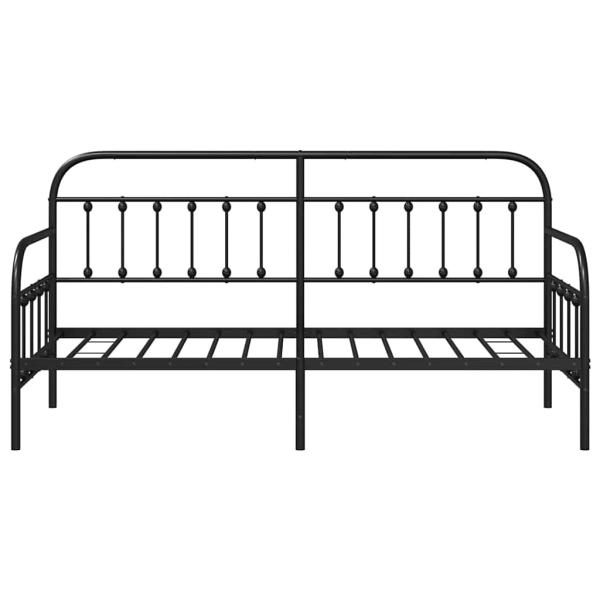 Schwarzes Tagesbettgestell 80x200 cm Stahl