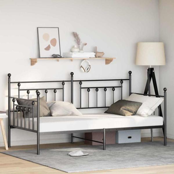 ARDEBO.de - Betten & Bettgestelle Schwarz Metall 90 x 190 cm Metallbett