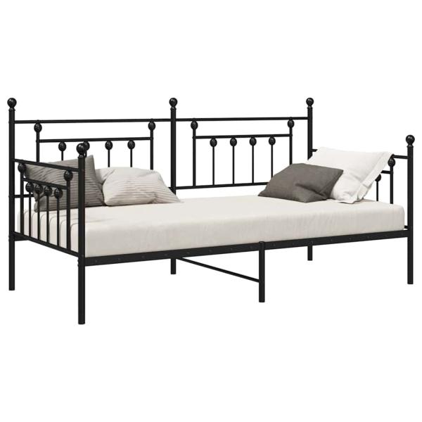 Betten & Bettgestelle Schwarz Metall 90 x 190 cm Metallbett