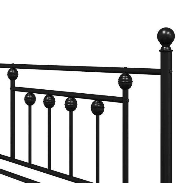 Tagesbettgestell Schwarz 100x200 cm Stahl