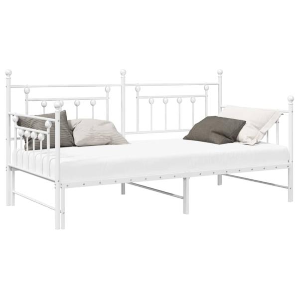 Betten & Bettgestelle Weiß Metall 107 x 203 cm Umwandelbar